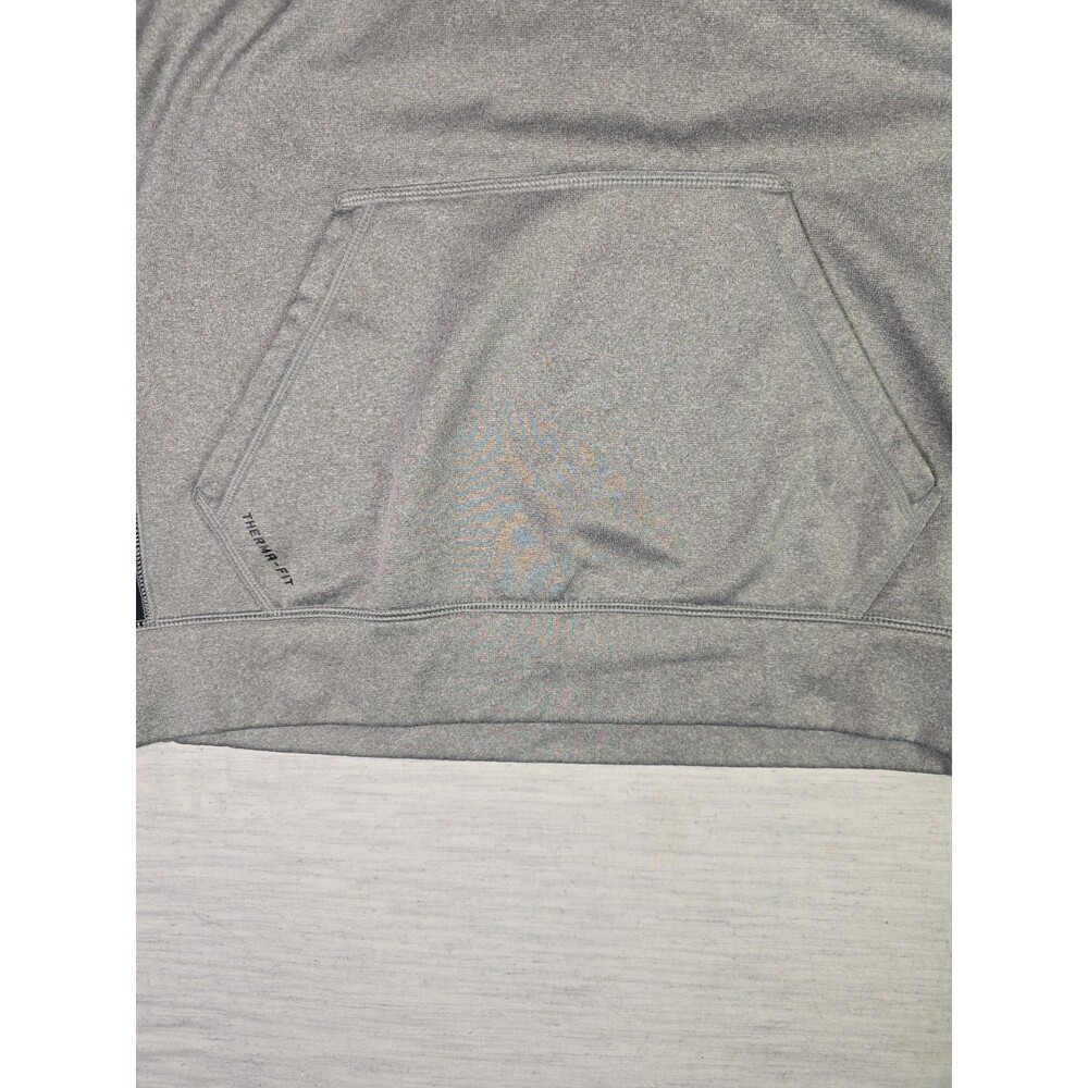 Nike Therma-Fit Hoodie Men’s Medium Gray Pullover Sweatshirt Kangaroo Pocket - Picture 4 of 11